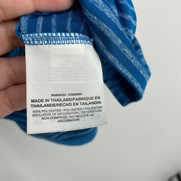 Nike Golf Tour Performance Short Sleeve Striped Polo Shirt Mens Medium Blue - Picture 7 of 10